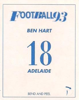 1993 Select AFL Stickers #18 Ben Hart Back